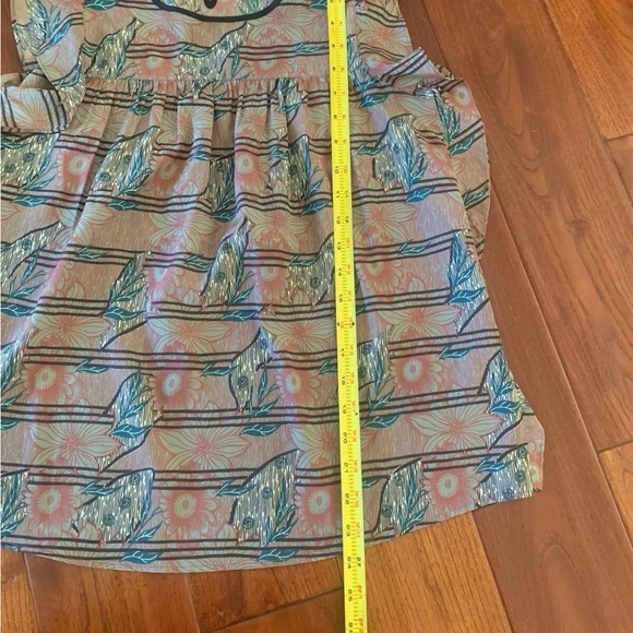 COTELAC 100% POLY GARDEN PRINT RUFFLE SLEEVE TOP SIZE 0 - Picture 16 of 16